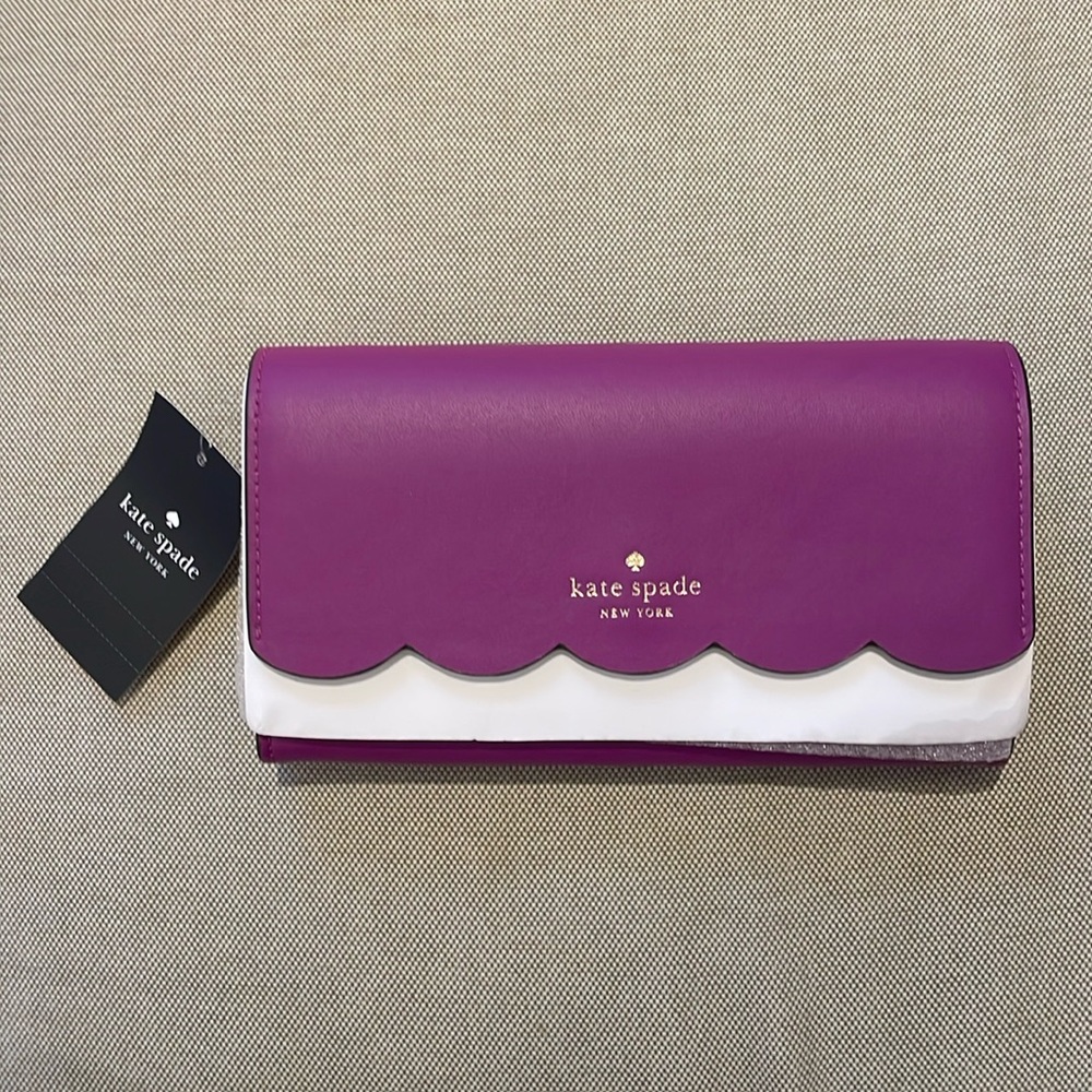 Kate Spade Gemma Smooth Leather Wallet on Chain (color: Baja Rose)